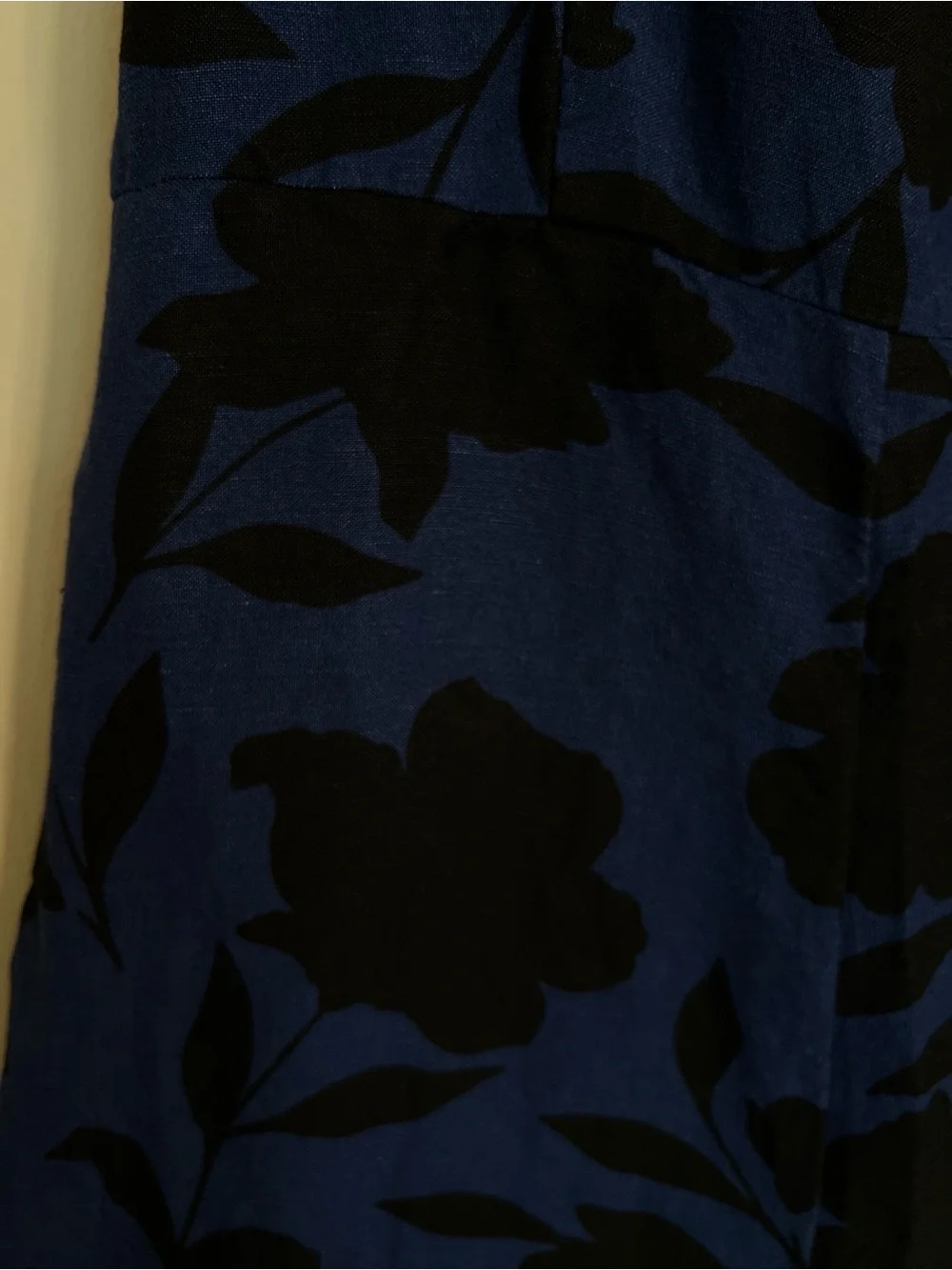Kate Spade One-Shoulder Blue & Black Floral Jumpsuit Sz 4